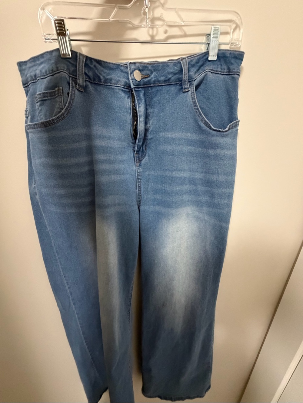 SHEIN Light Blue Flare Jeans